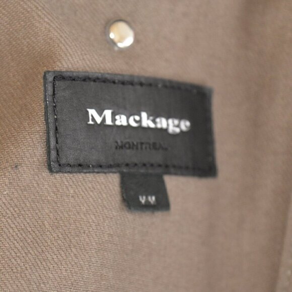 Mackage Minella Leather Biker Moto Jacket Olive Green Black Sz M - Picture 5 of 10